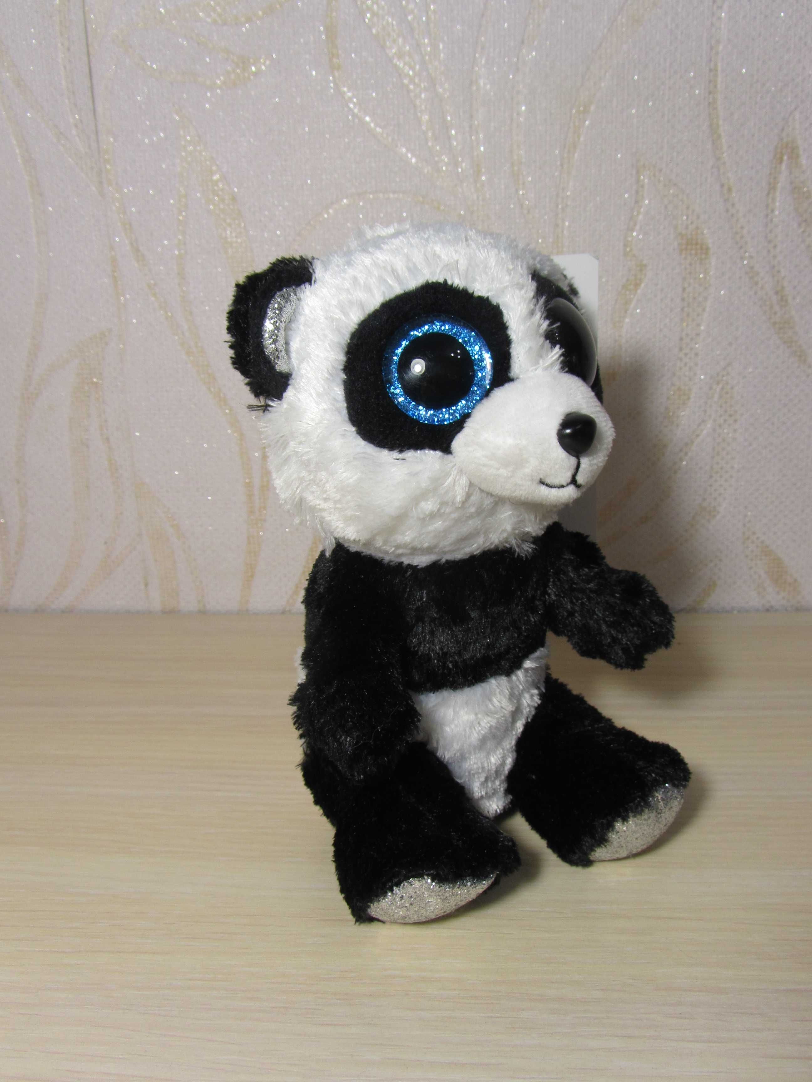 Мягкая игрушка панда, глазастик, 15 см.