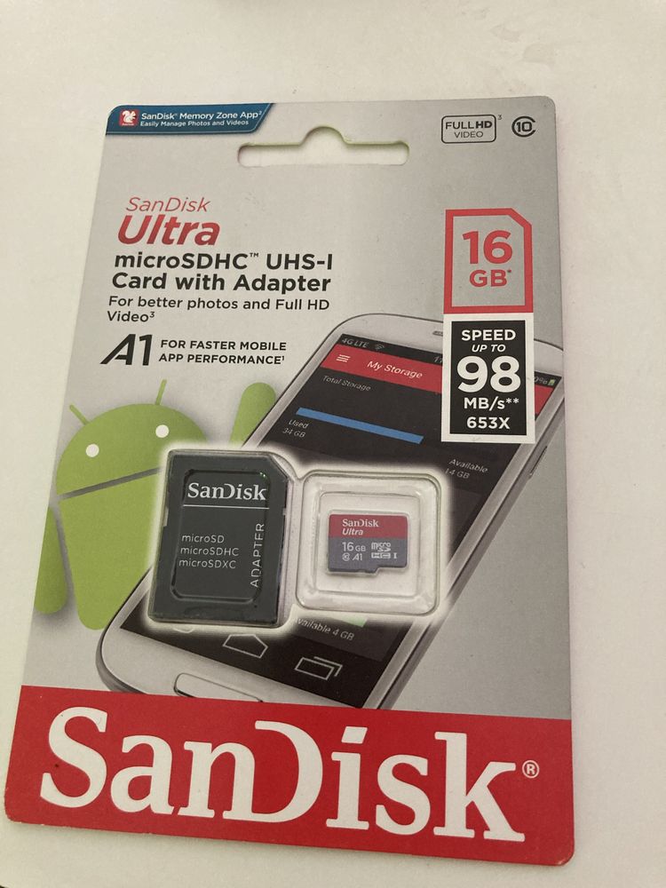 Sandisk 16gb micro sdhc