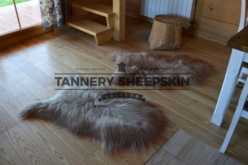 Skóra Owcza  Island Cappuccino (Beżowa) 111-130cm Piękny Długi Włos