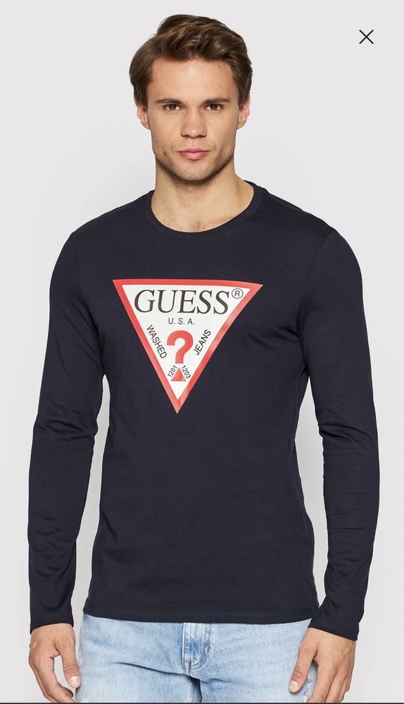 Лонгслів GUESS (оригінал, big logo, кофта)