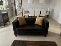 Brązowa kanapa sofa skóra naturalna