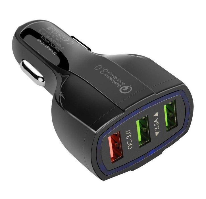 Авто зарядка. Зарядка для авто Quick Charge  3 порта USB 3Аи 3.5