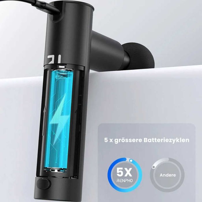 Pistolet do masażu RENPHO Extend | 4 głowice | 5 prędkości