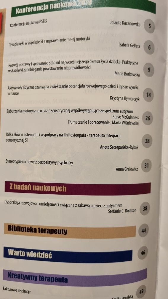 Integracja sensoryczna kwartalnik nr 3 i 4 2019