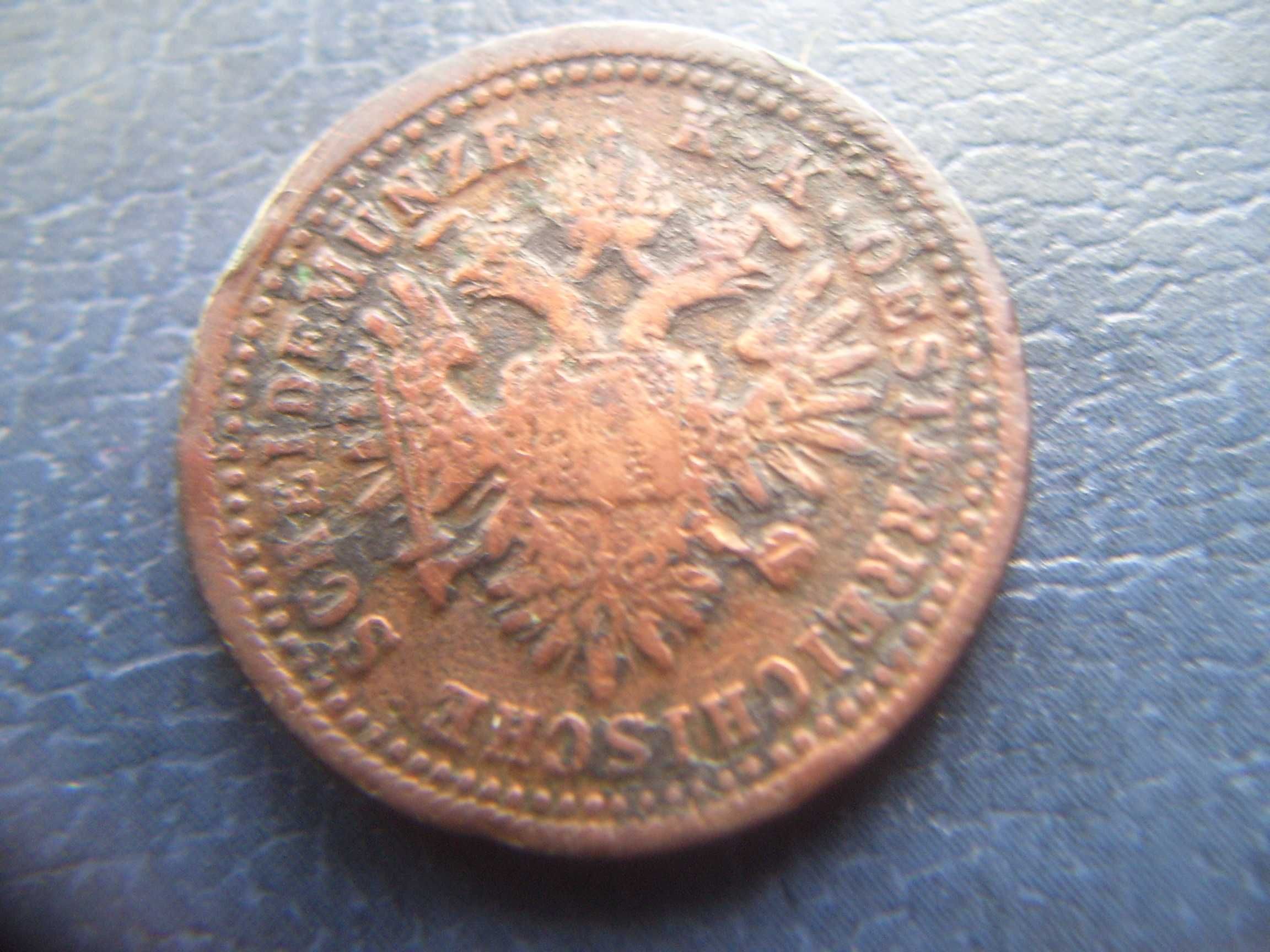 Stare monety 1 krajcar 1851 Austria