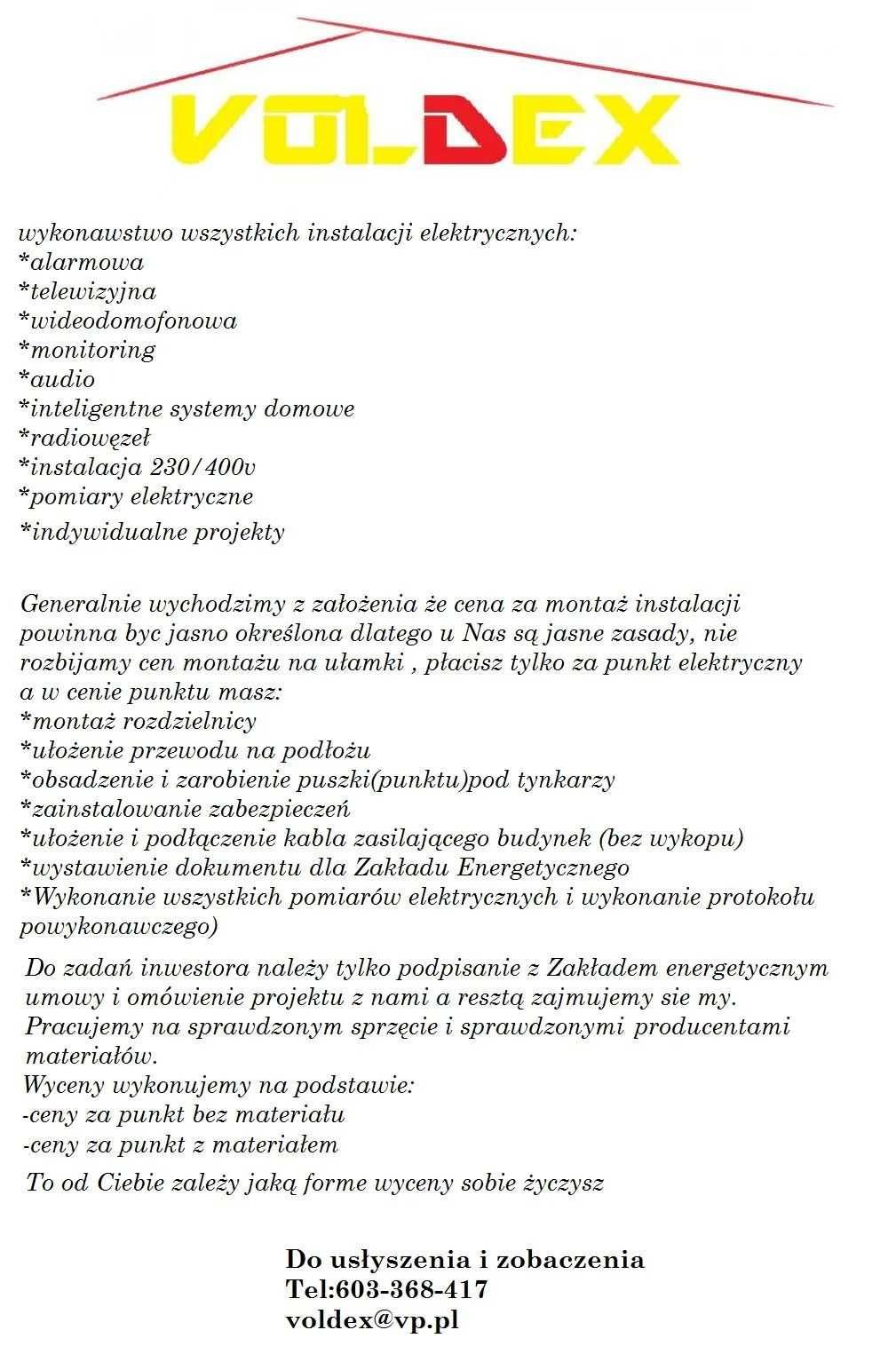 Elektryk -instalacje elektryczne , awarie , pomiary elektryczne