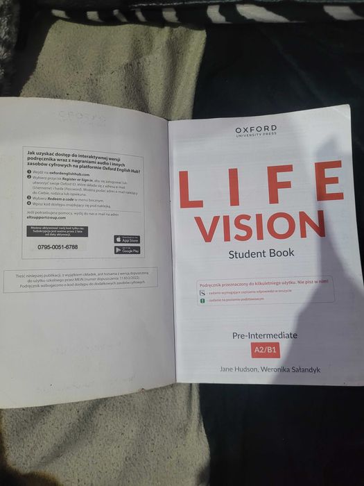 Podręcznik dla szkół podstawowych Life Vision A2/B1