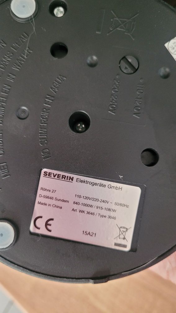 Czajnik elektryczny Severin 3646
39
 zł