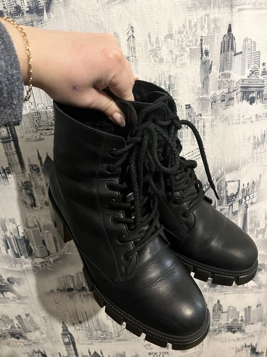 Зимові шкіряні ботинки жіночі