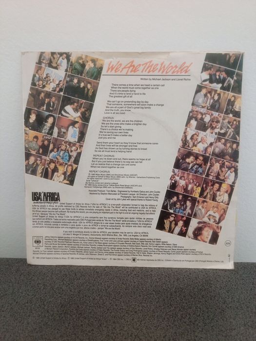 Vinil single USA For Africa