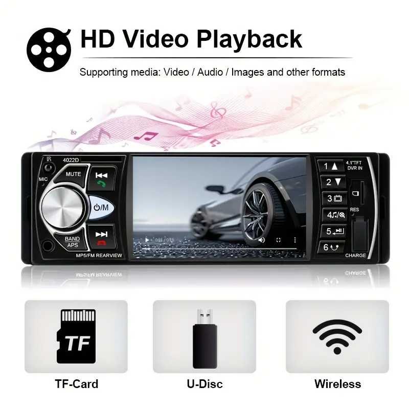 radio  tátil Multimídia Vídeo USB/AUX/FM comando universal