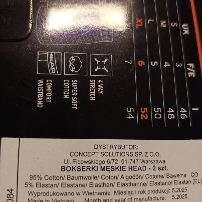 Bokserki męskie Head 2-pack XL