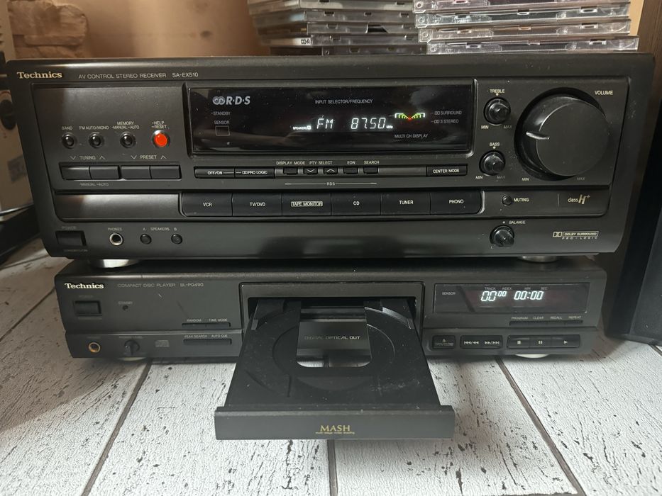 Wieża Technics SA-EX510 i dwie kolumny SB-T200 + płyty gratis!
