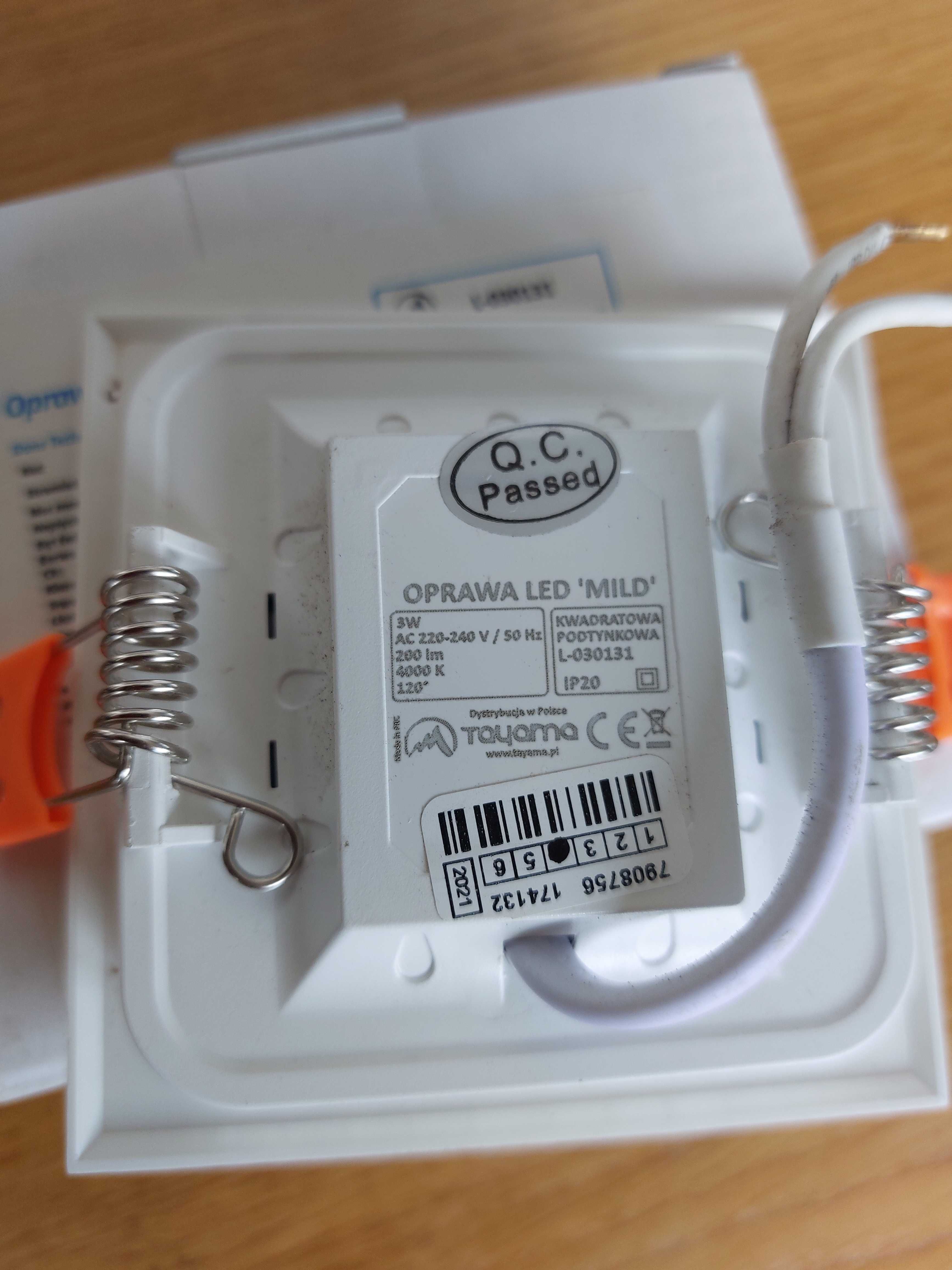 Oprawa led 3w halogen sufitowy podtynkowy oczko