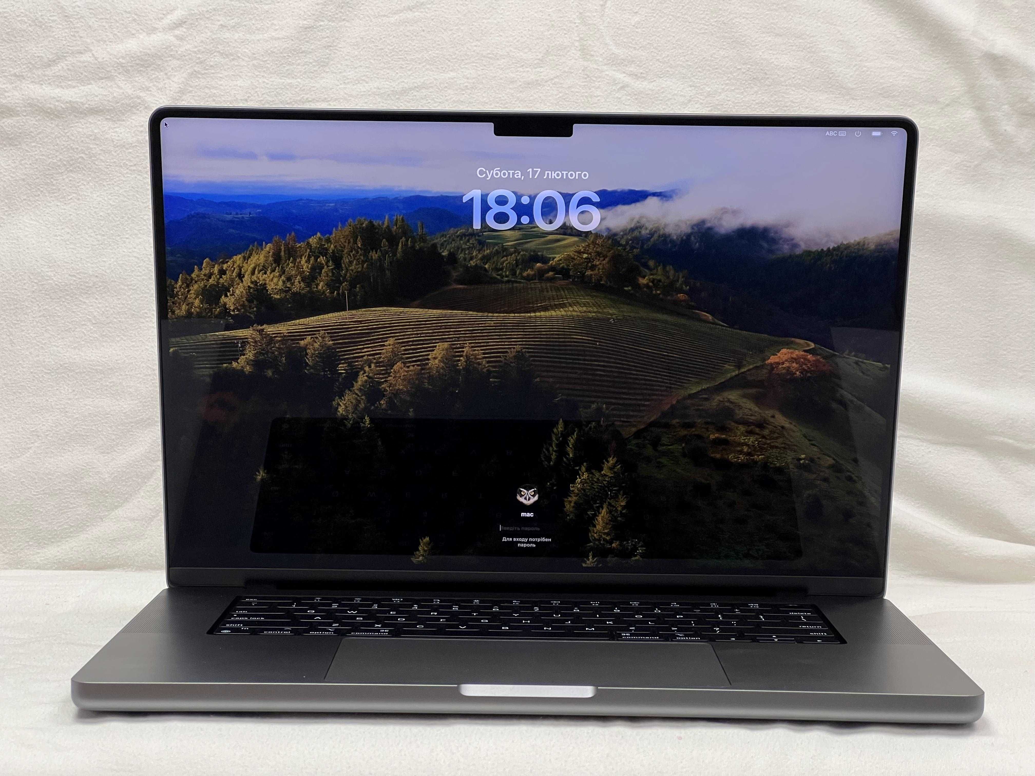 MacBook Pro 16.2”. 2021 M1 Pro, 16RAM/512SSD ,Space Grey