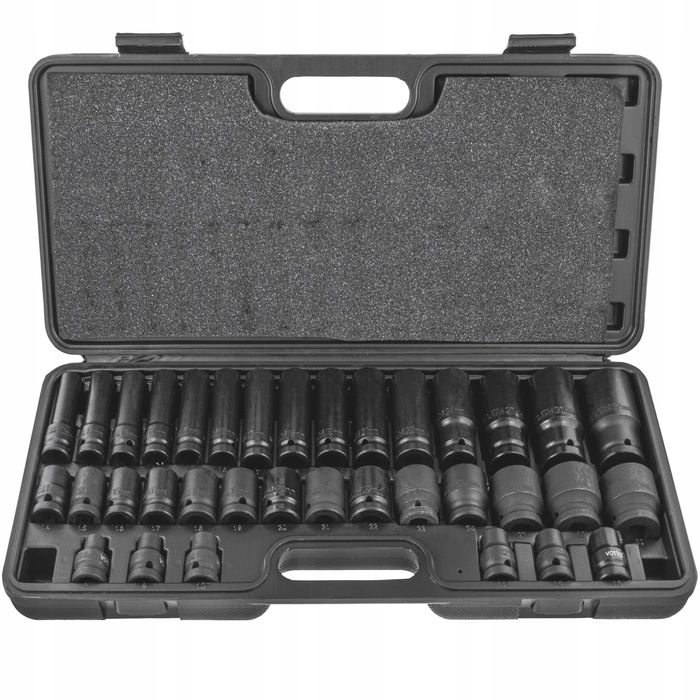 Zestaw Nasadek Udarowych 8-32 Nasadki Udarowe 1/2 Udar 35 Elementów