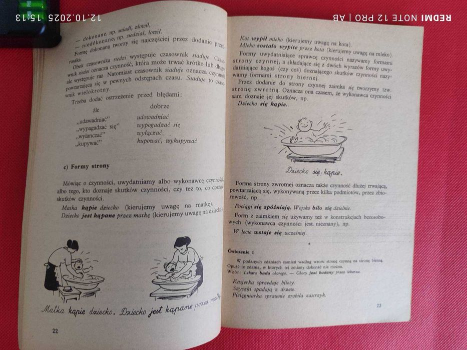 Nauka o języku, podręcznik dla szkoły zawodowej, wyd. z 1976 r.