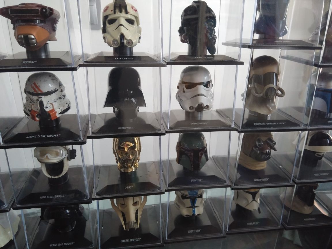 Capacetes Star Wars coleção com arquivador