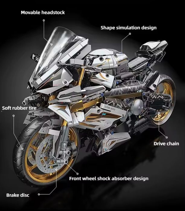 Klocki motocykl ścigacz 2045 elementów