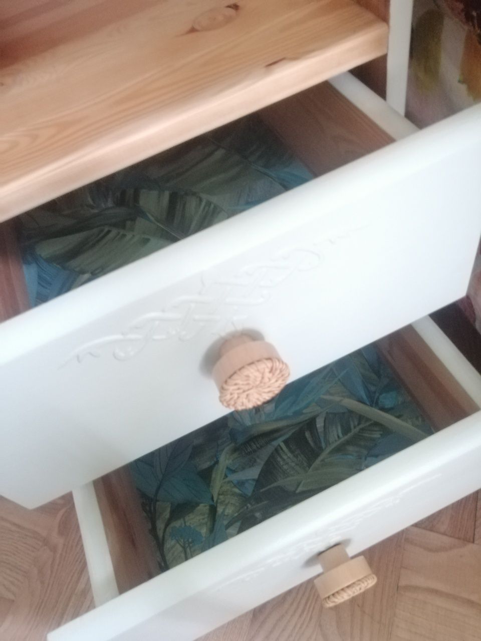 Szafka nocna drewno stylizowana ręcznie