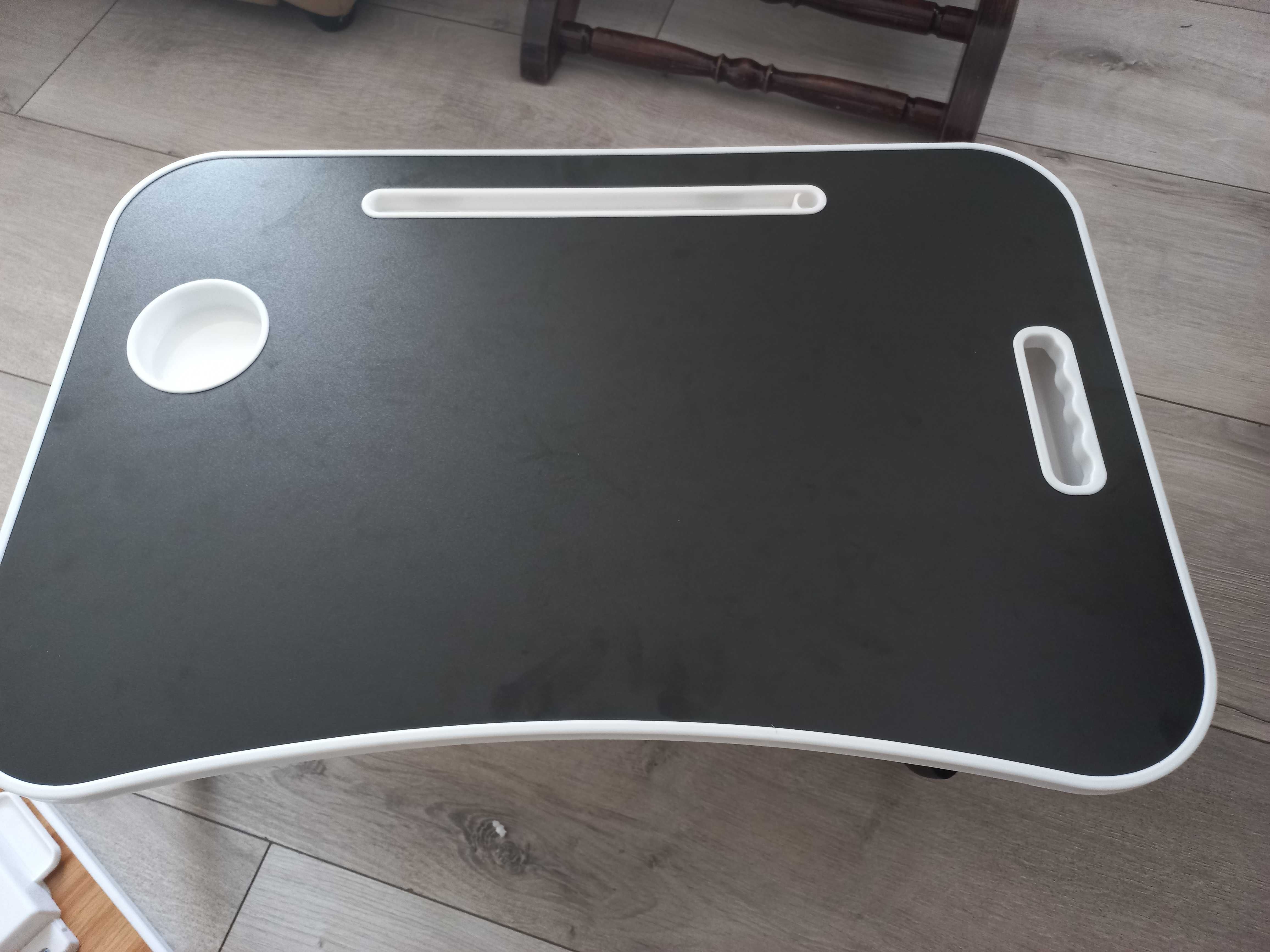 składany stolik przyłóżkowy z szufladą pod laptopa Flip
