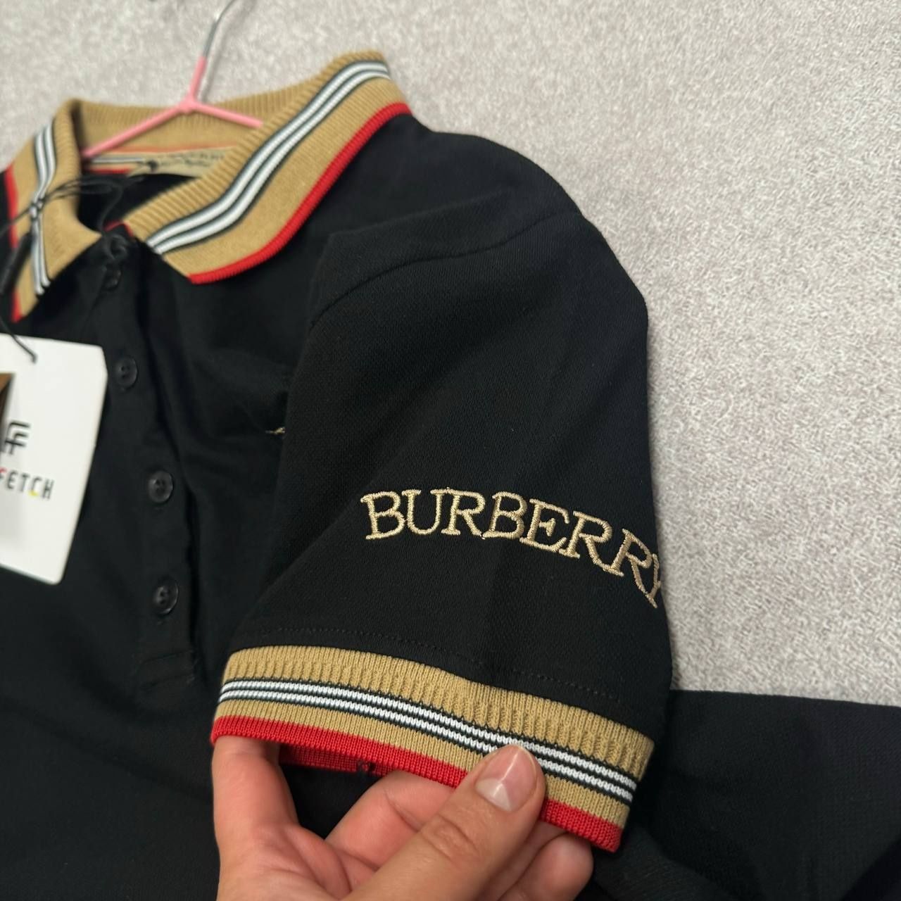 BURBERRY NEW Collection 2024 Женское чёрное поло футболка топовое люкс