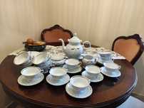 Serwis kawowy "Fryderyka", porcelana Wałbrzych, lata 70-te.