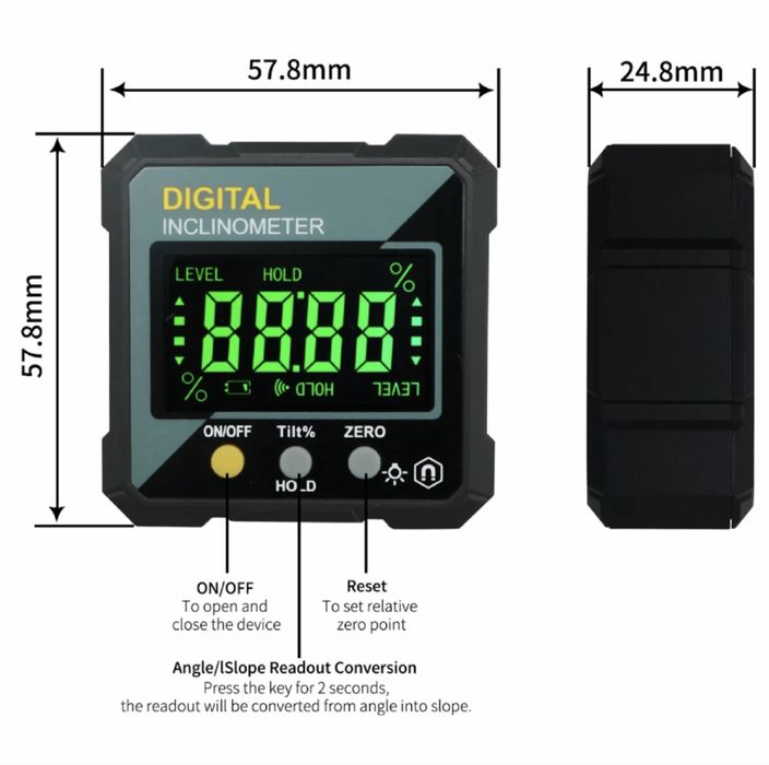 Електронний кутомір  5315-90c. Цифровий інклінометр з магнітним