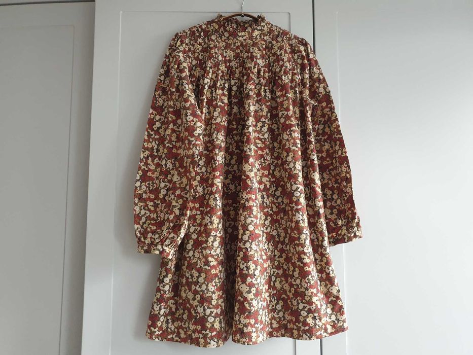 Kwiecista koszula sukienka  szmizjerka oversize Pieces 36 S