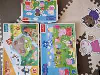 Puzzle trefl maxi  2+ peppa zwierzęta 3 zestawy