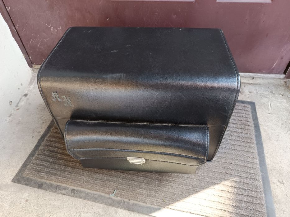 Duży elegancki skórzany kuferek torba na sprzęt foto itp