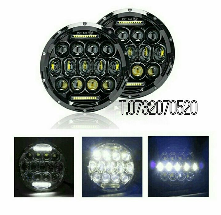 Фара Світлодіодна 7" Дюймова Нива 4×4 Ваз 2101 Уаз ГАЗ.JEEP Wrangler