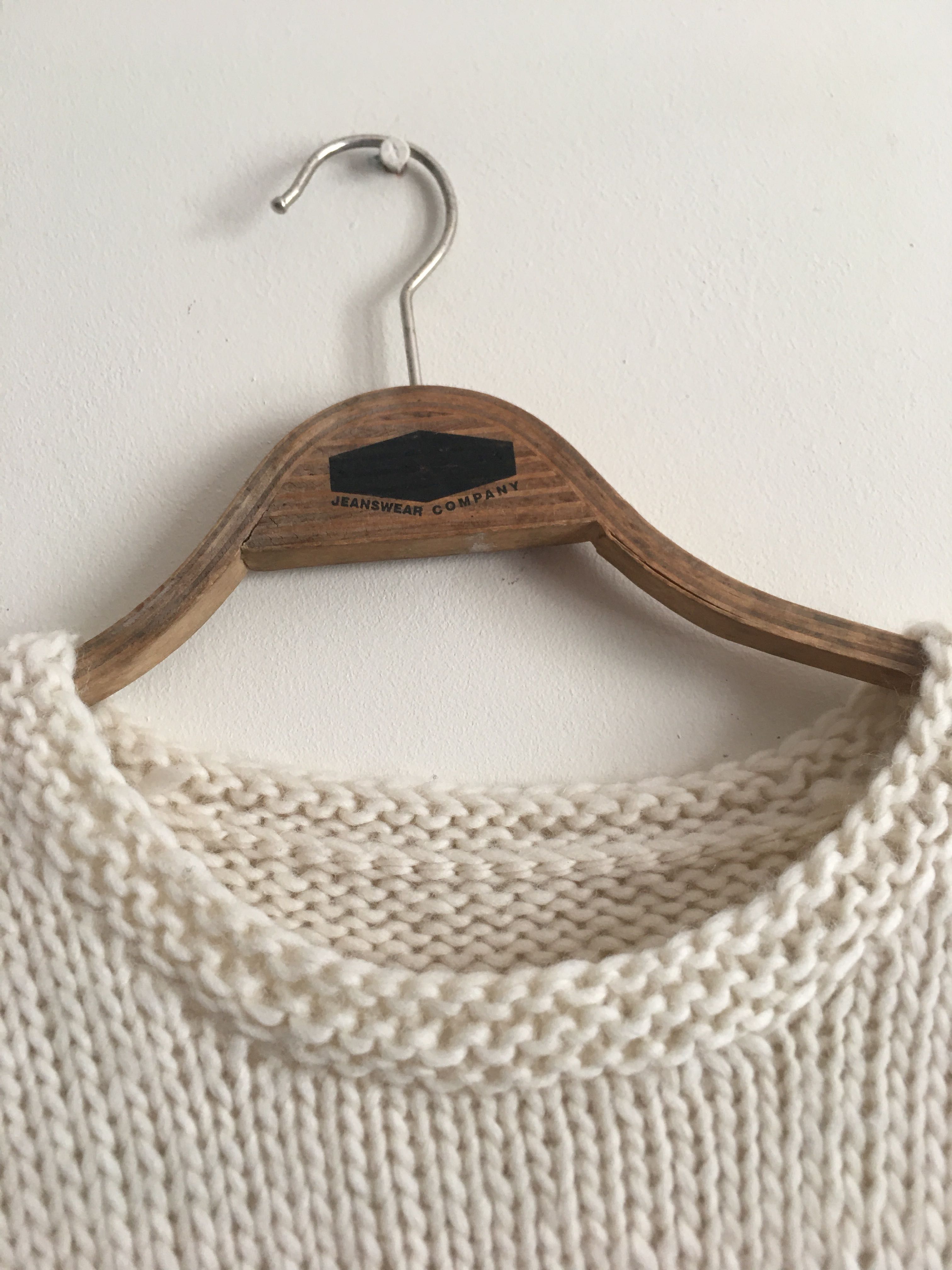 Sweter długi/tunika ręcznie robiona merino