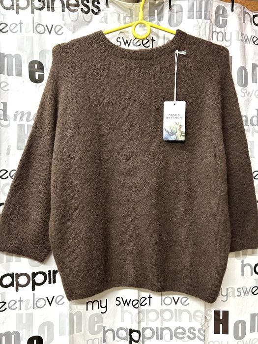 Свитер женский альпака +шерсть, Италия, оверсайз.