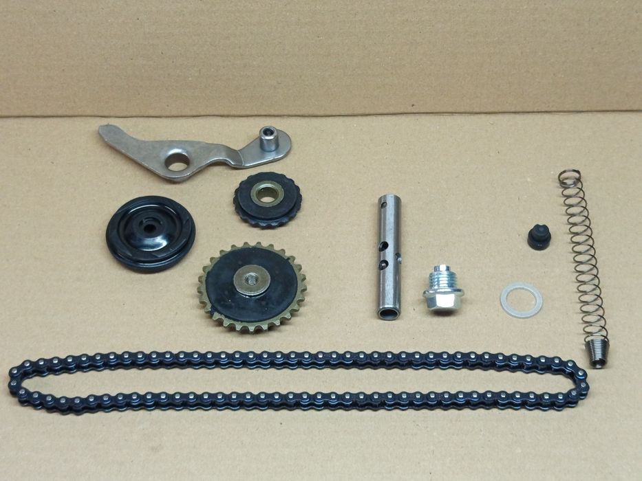 Комплект ГРМ мопеда Альфа Дельта натягувач, ролики, ланцюг