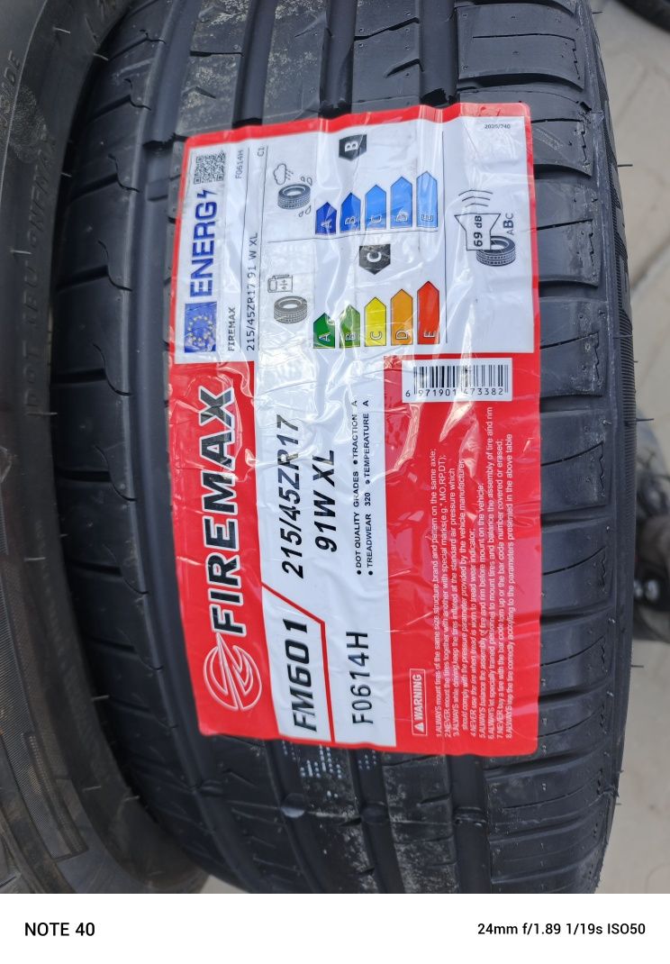 Nowe opony letnie 215/45/17 Firemax 2 sztuki 24r