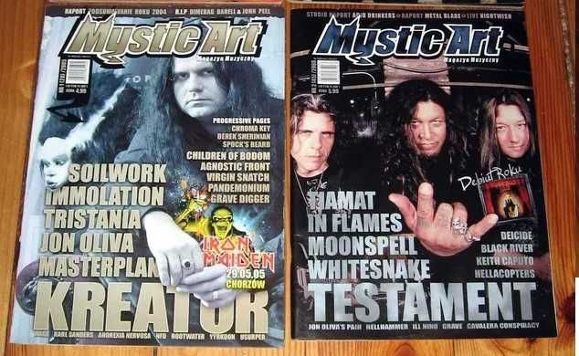 MYSTIC ART Numery 05-08 Immolation Kreator Testament Tiamat Moonspell