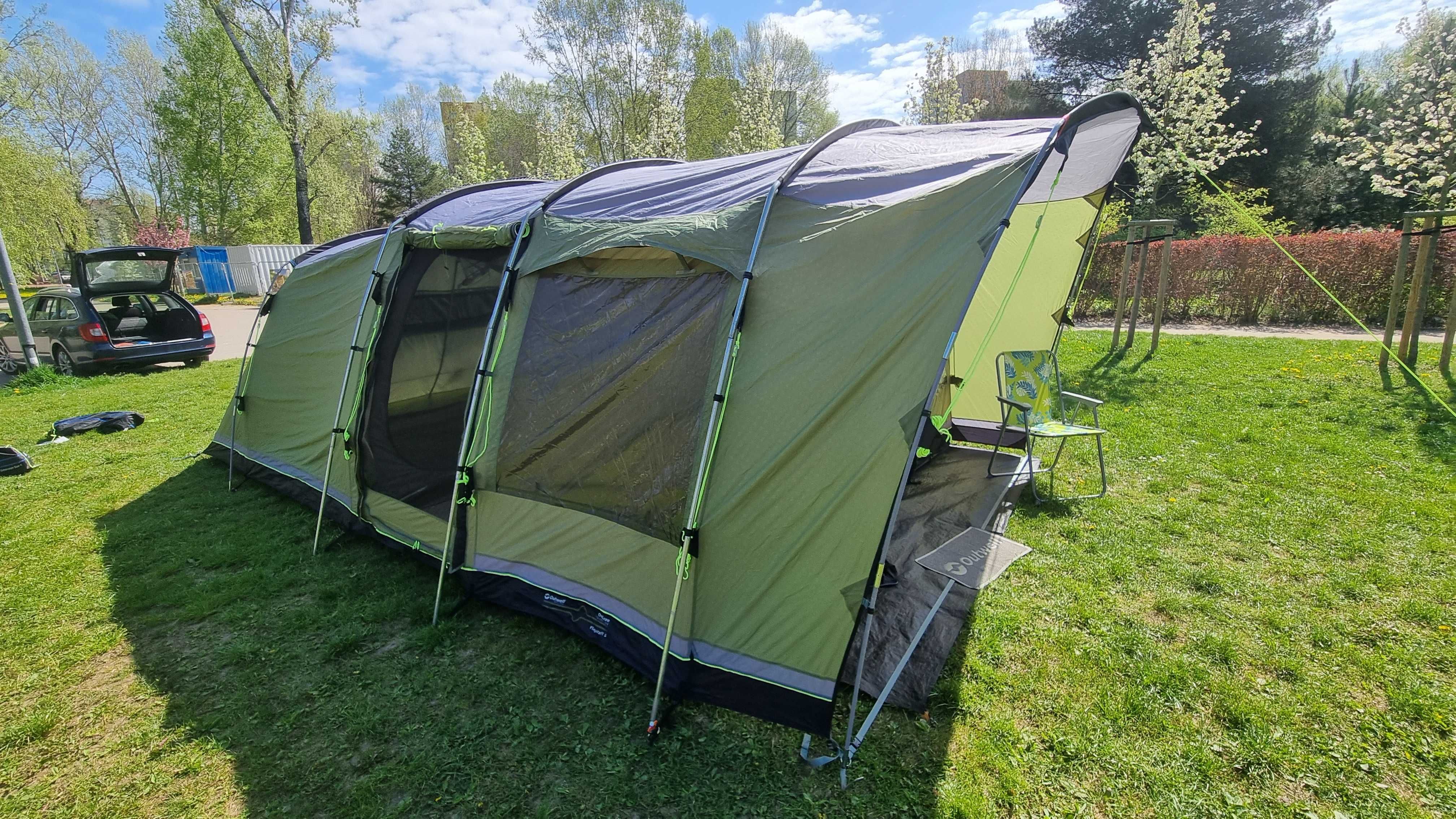 namiot Outwell Flagstaff 5 awning dywan podkład mega  zestaw jak nowy