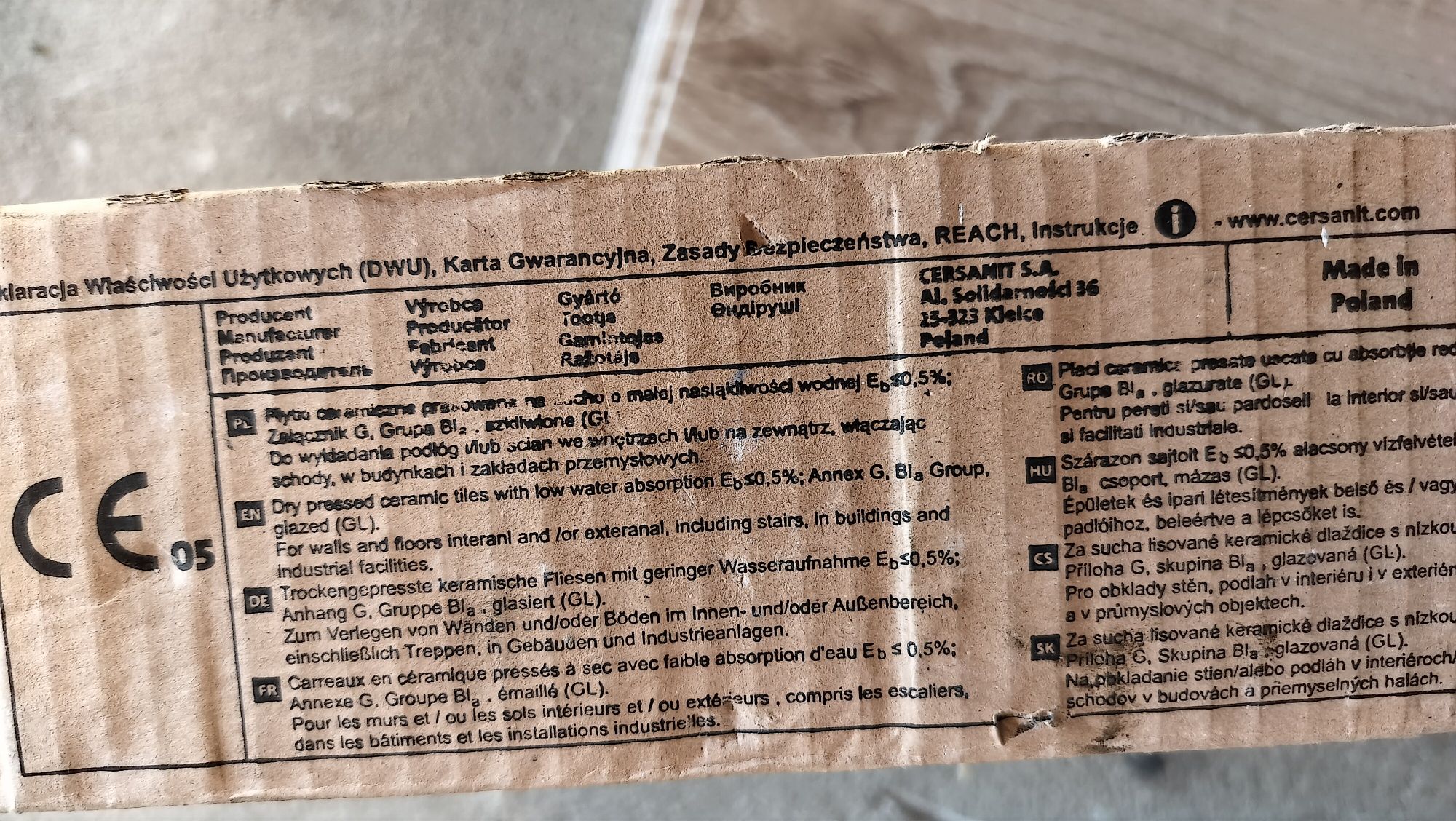 Cersanit gres szkliwiony drewnopodobny italianwood beżowy Beige blat