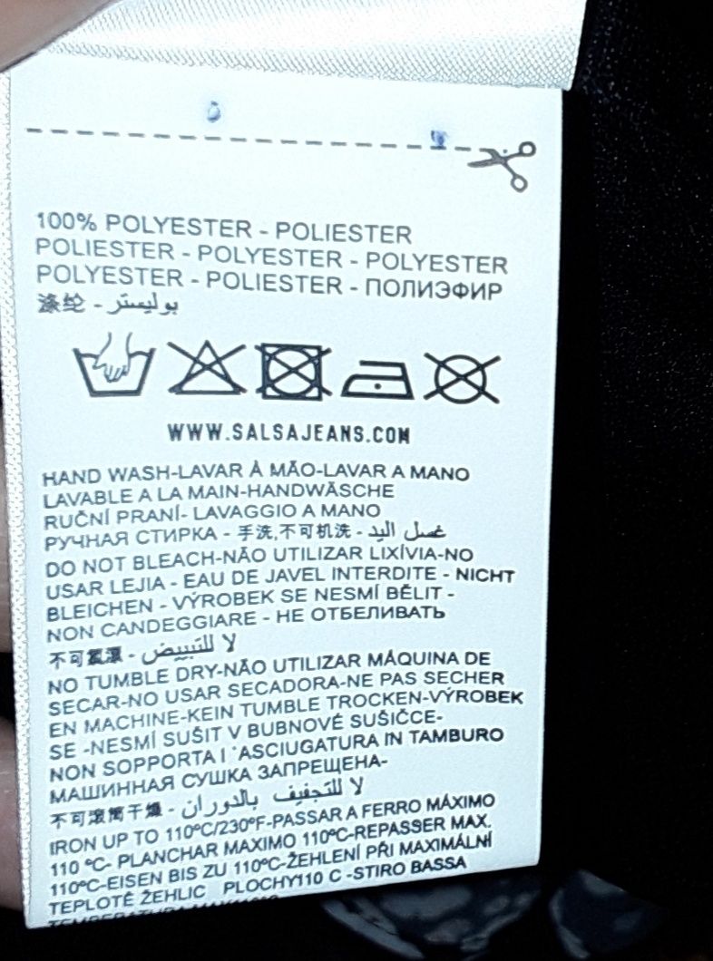 PVestido com manga comprida, marca Salsa, tamanho S, como novo!