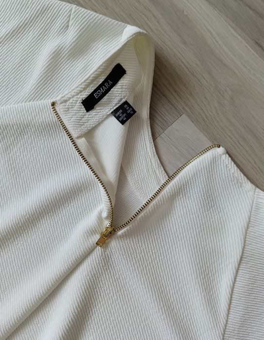 Esmara biała krótka sukienka tunika krótki rękaw 16/ 42