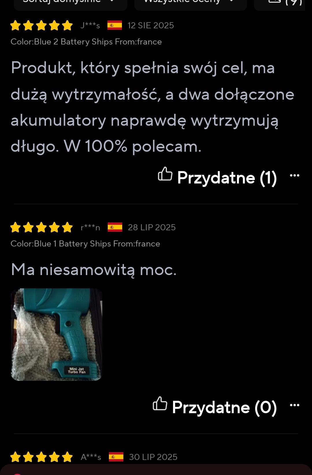 Dmuchawa powietrza akumulatorowa