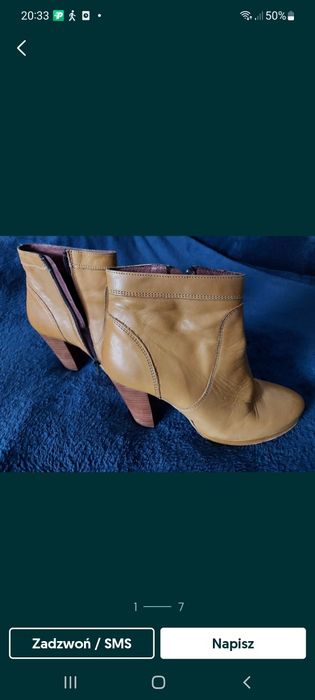 Buty damskie roz.39 Skóra.musztardowe