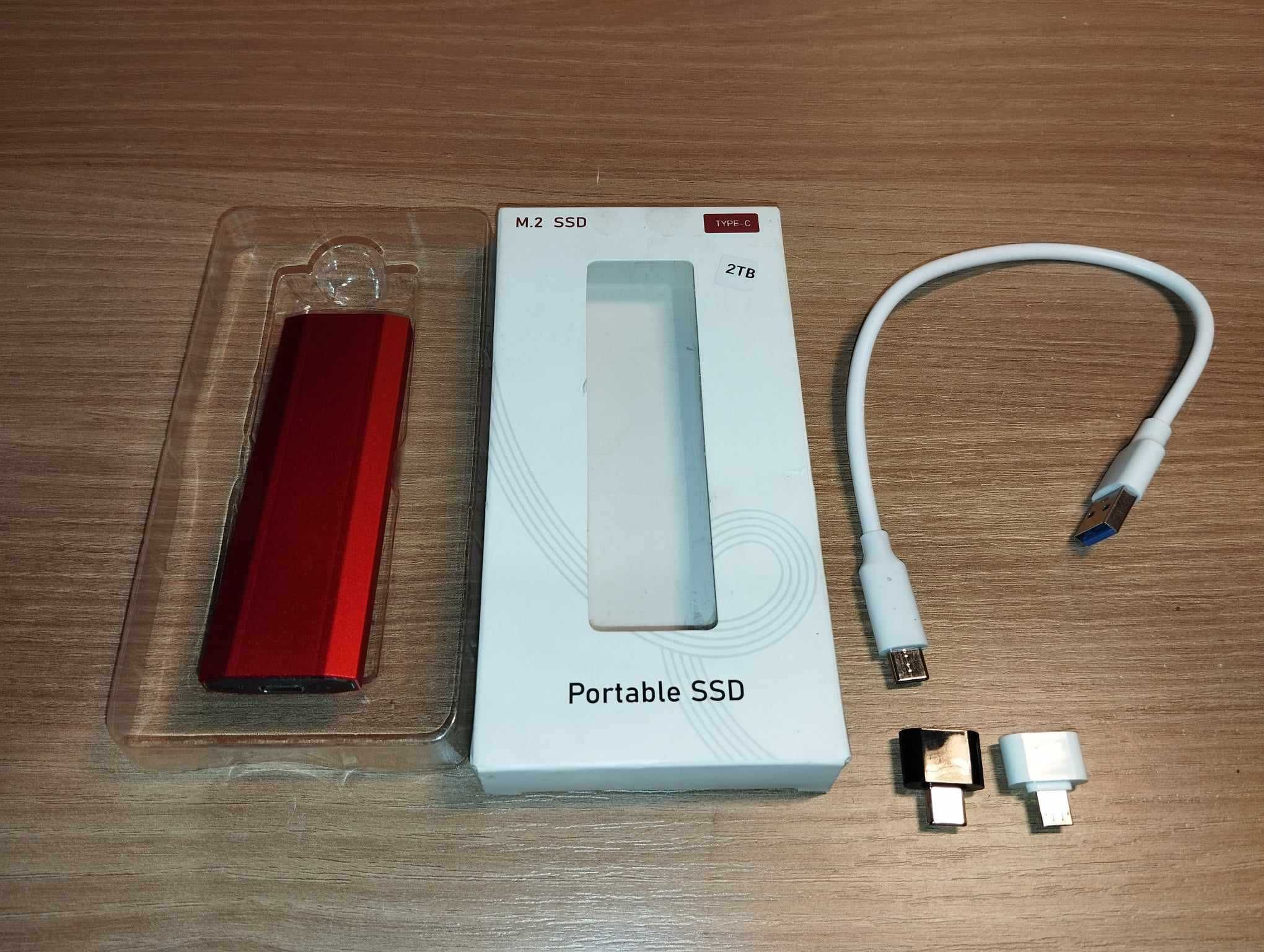 M.2 SSD USB Portable SSD - 2 TB - Czerwony