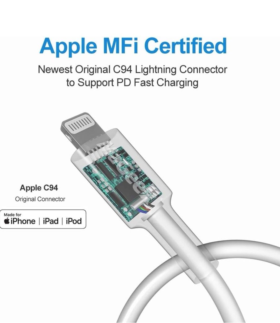 Kabel USB C do Lightning, MaGeek [Apple MFi Certified] [Pakiet 2 sztuk