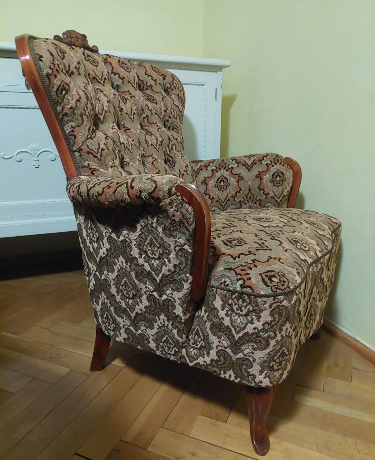 Antyk stylowa sofa kanapa z fotelem