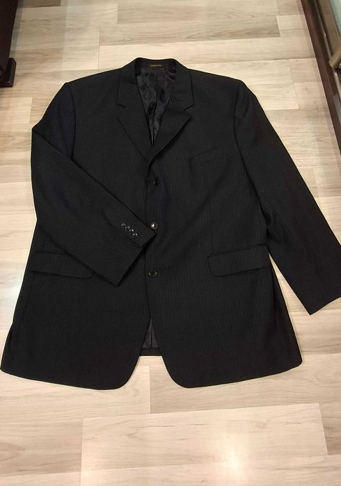 Костюм мужской черный пиджак брюки большой размер 58-60