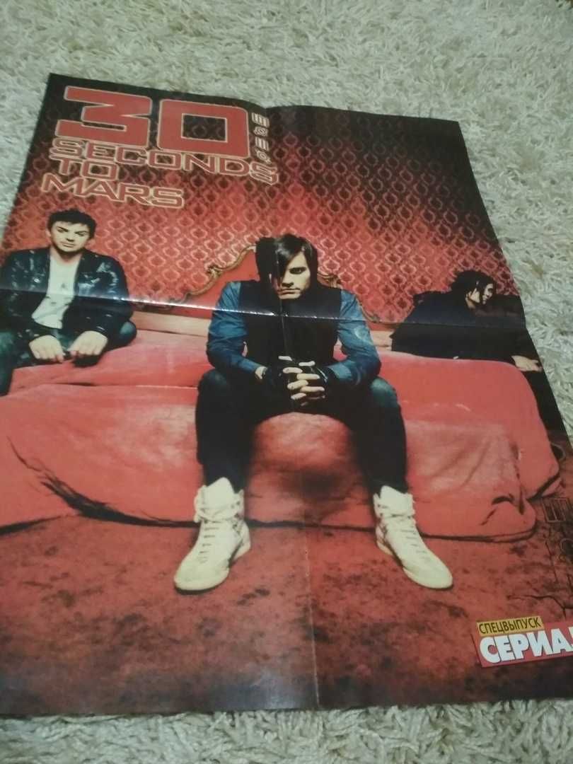 Плакат,постер  рок-группа 30 Thirty Seconds to Mars Джаред Лето