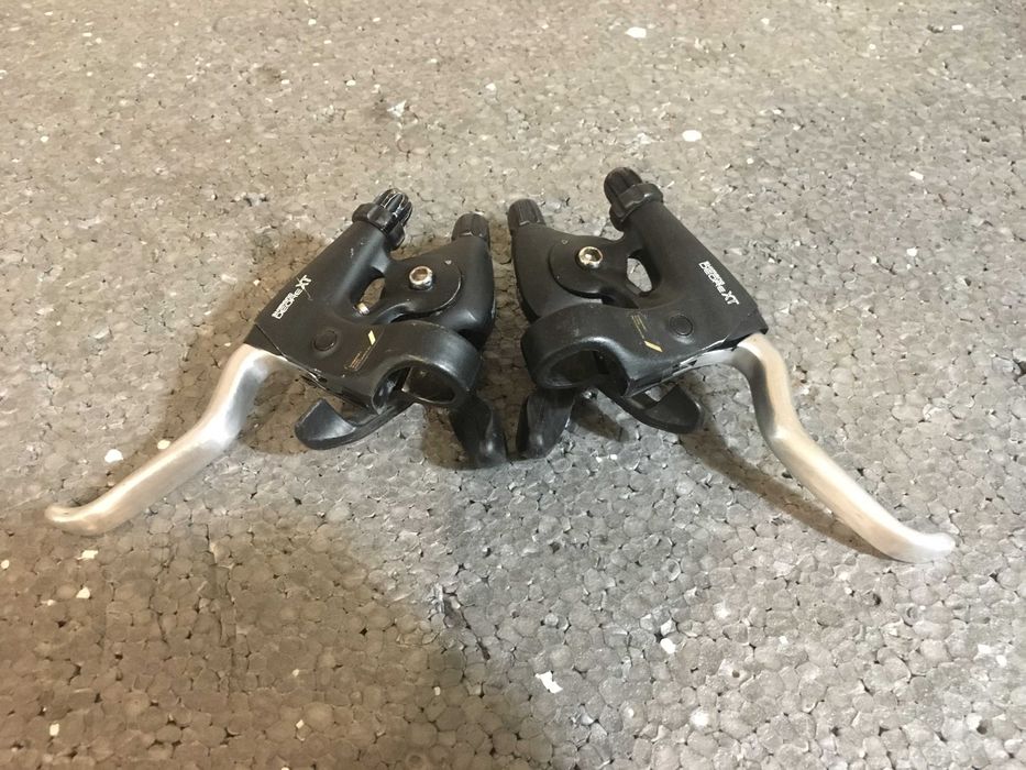 Retro MTB klamkomanetki Shimano Deore XT ST-M095 szlifowane klamki