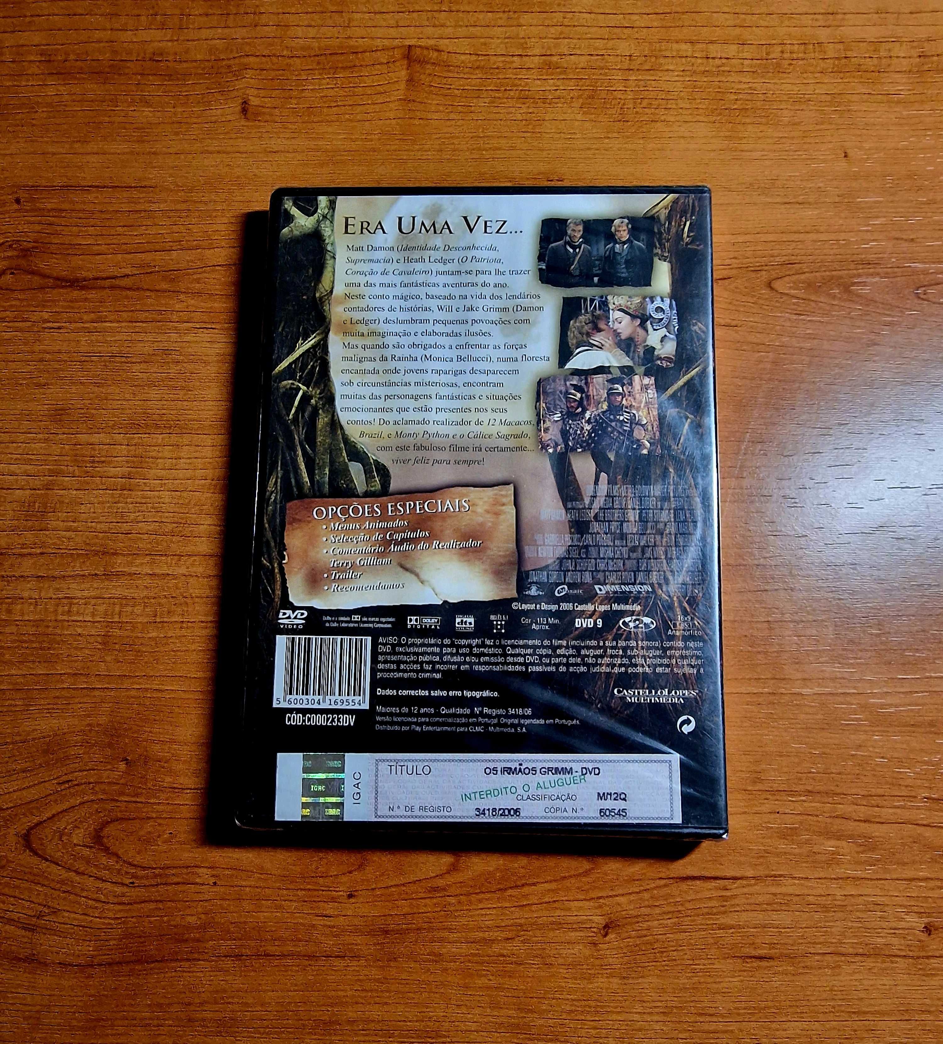 OS IRMÃOS GRIMM (Matt Damon/Heath Ledger/Monica Bellucci NOVO/SELADO